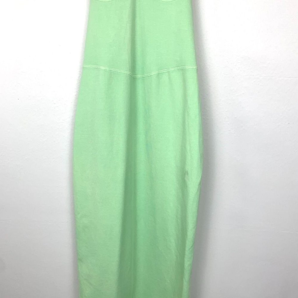 NWT Noam Martinique Bodycon Sleeveless Midi Turtleneck Dress Lime Green - Picture 6 of 12
